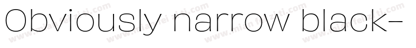 Obviously narrow black字体转换